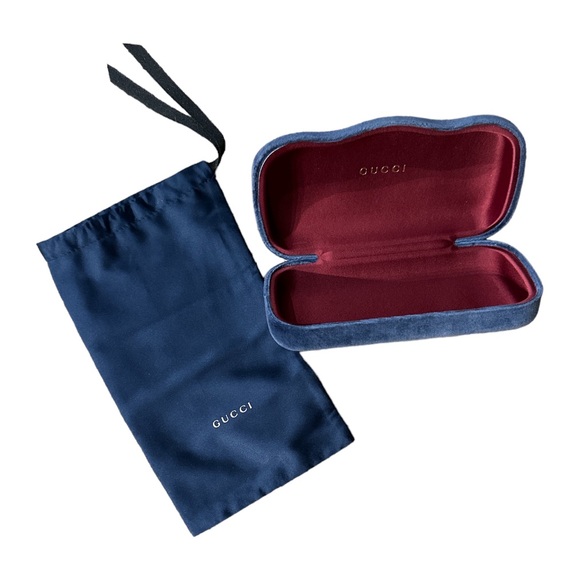 Gucci Sunglass Case with Gucci drawstring bag - Picture 1 of 2